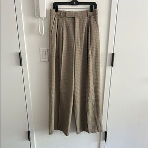 Stylish Plaid Wide-Leg Trousers